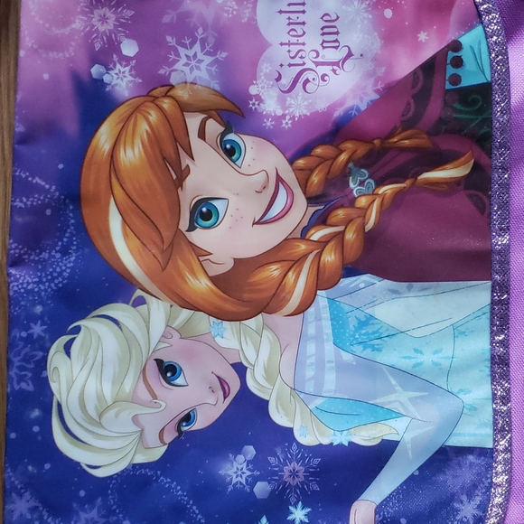 Disney's Frozen Anna & Elsa Purple Sparkly School Satchel with Adjustable Strap - Picture 2 of 11